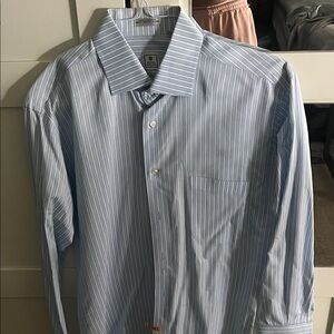 Peter Millar Light Blue Striped Dress Shirt